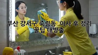 부산 강서구 죽림동 🏡 이사 후 정리, 꿀팁 대방출! ✨